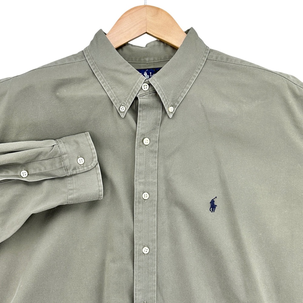 VTG 90s Polo Ralph Lauren Blake Heavyweight Canvas Cotton Button Down Shirt Gorp